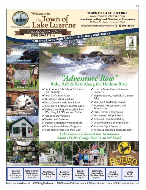 2019-20 Southern Adirondacks Guide to the First Wilderness Heritage Corridor