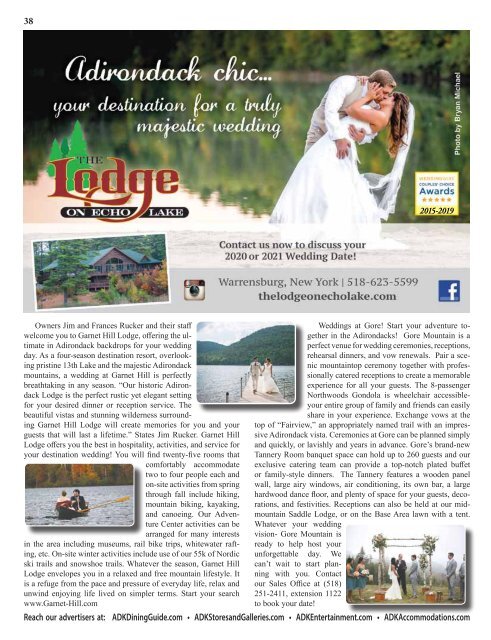 2019-20 Southern Adirondacks Guide to the First Wilderness Heritage Corridor