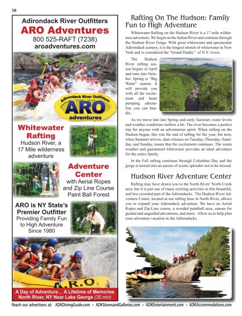 2019-20 Southern Adirondacks Guide to the First Wilderness Heritage Corridor