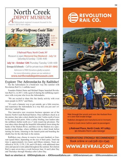 2019-20 Southern Adirondacks Guide to the First Wilderness Heritage Corridor