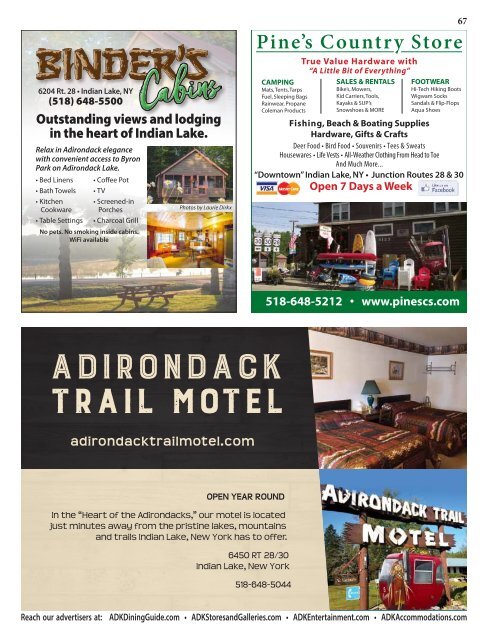 2019-20 Southern Adirondacks Guide to the First Wilderness Heritage Corridor
