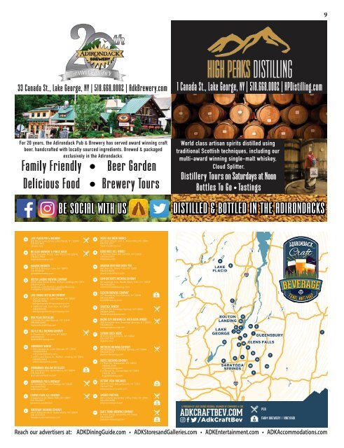 2019-20 Southern Adirondacks Guide to the First Wilderness Heritage Corridor