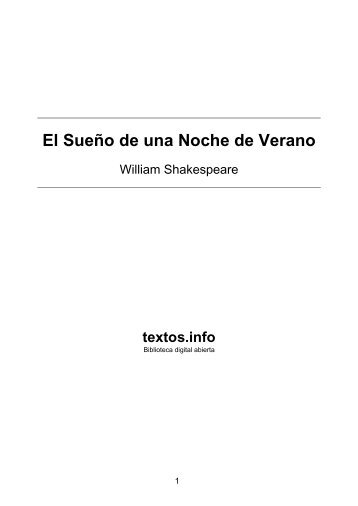 William Shakespeare - El Sueno de una Noche de Verano