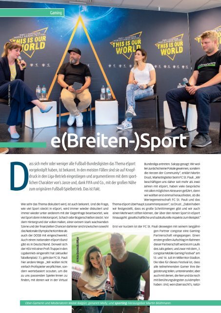 sporting hamburg  JULI / AUG 2019