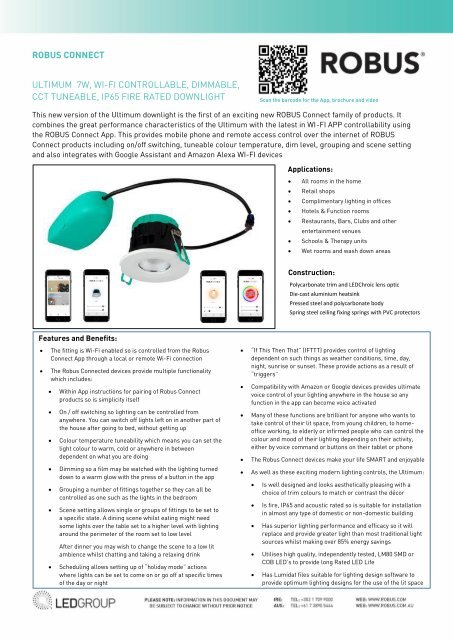 ULTIMUM WiFi-EU-RUL070WIFI-ROBUS Product Information Document-20190523