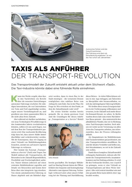 Taxi Times DACH - Februar/März 2019