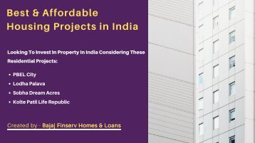 Best & Affordable Housing Projects in India