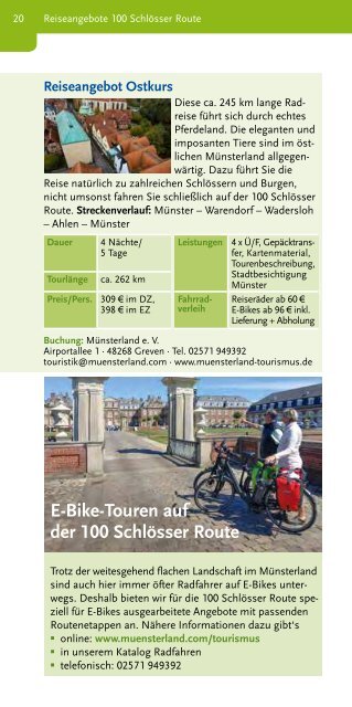 Katalog 100 Schlösser Route Münsterland 2019