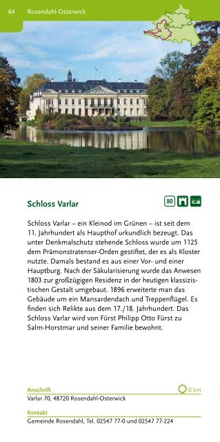 Katalog 100 Schlösser Route Münsterland 2019