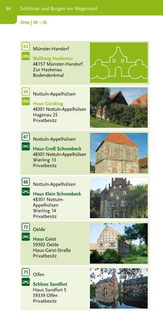 Katalog 100 Schlösser Route Münsterland 2019