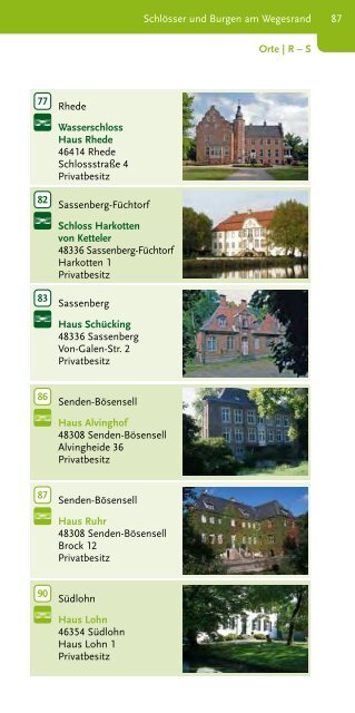 Katalog 100 Schlösser Route Münsterland 2019