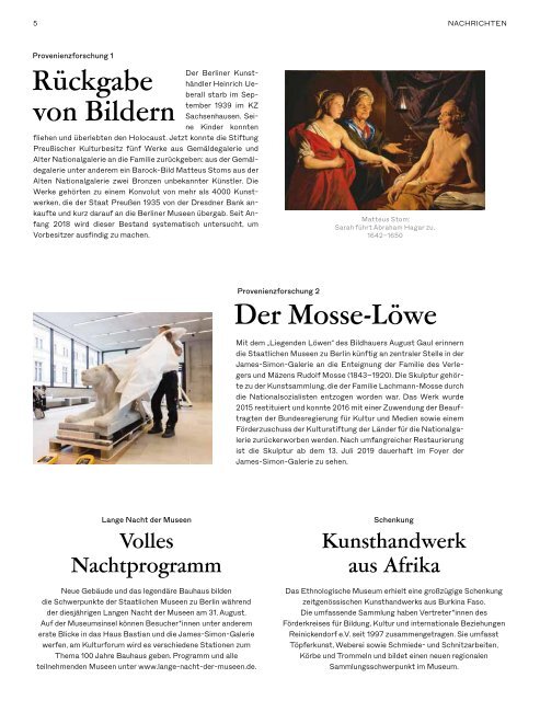 MUSEUM III 2019 - Programmheft der Staatlichen Museen zu Berlin