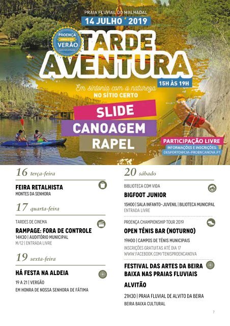 Agenda Cultural de Proença-a-Nova - Julho 2019