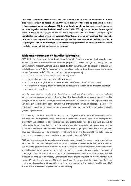 Geïntegreerd Jaardocument 2018 - ROC Midden Nederland