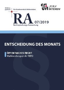 RA 07/2019 - Entscheidung des Monats