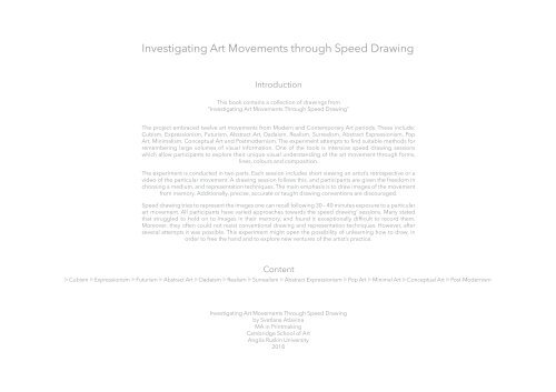 Investigating Art Movements through Speed Drawing