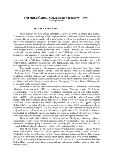 Michal Čahoj SDB