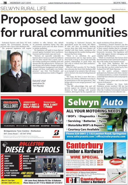 Selwyn Times: July 03, 2019