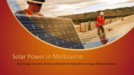 Solar Power in Melbourne - Energy Saving Soap