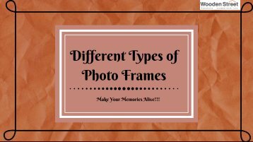 Buy Stylish and Modern Photo Frames Online in India @ Wooden Street