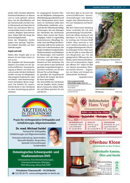 Gazette Zehlendorf Juli 2019