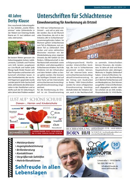 Gazette Zehlendorf Juli 2019