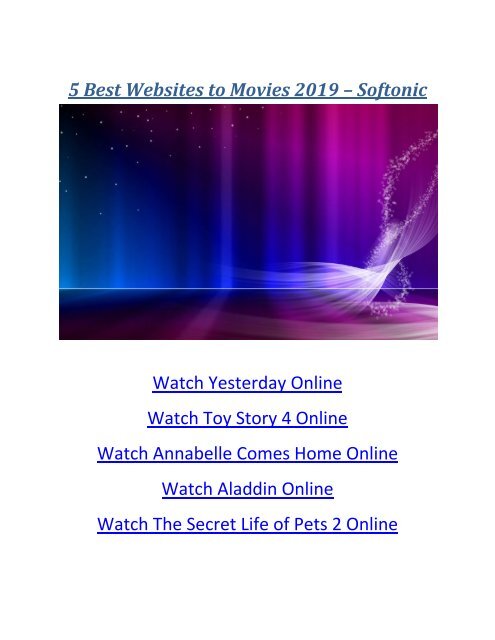 5 Best Websites to Movies 2019 – Softonic