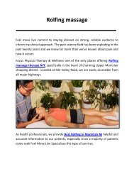 Rolfing massage