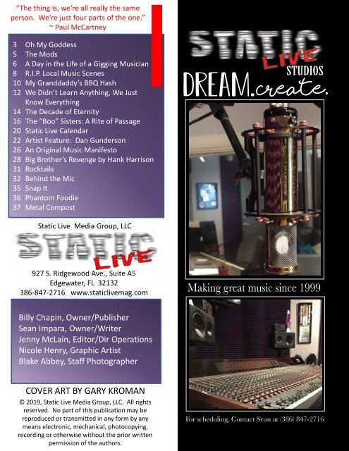 July 2019 Static Live Magazine