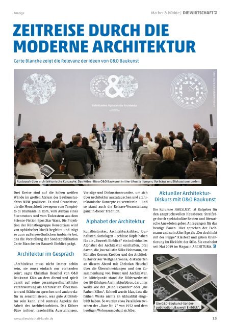 Die Wirtschaft Köln - Ausgabe 04 / 2019