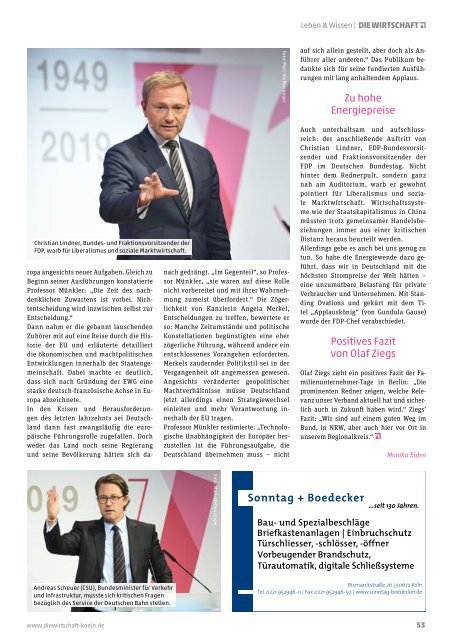 Die Wirtschaft Köln - Ausgabe 04 / 2019