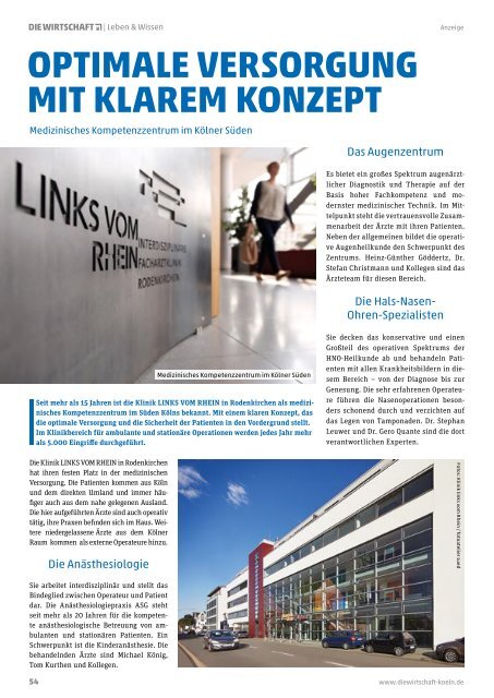 Die Wirtschaft Köln - Ausgabe 04 / 2019