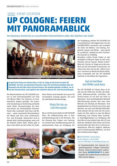 Die Wirtschaft Köln - Ausgabe 04 / 2019