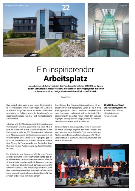 architektur Fachmagazin Ausgabe 5 2019