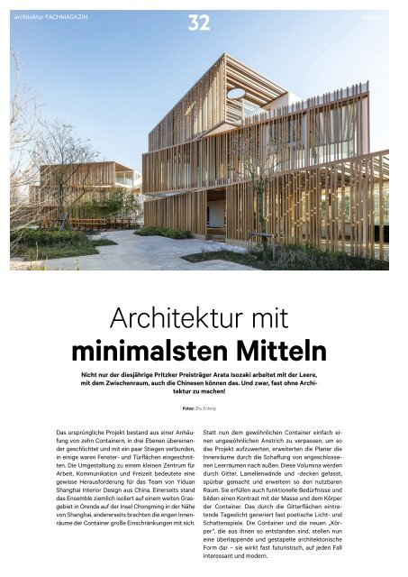 architektur Fachmagazin Ausgabe 5 2019