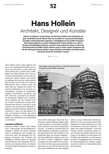 architektur Fachmagazin Ausgabe 5 2019