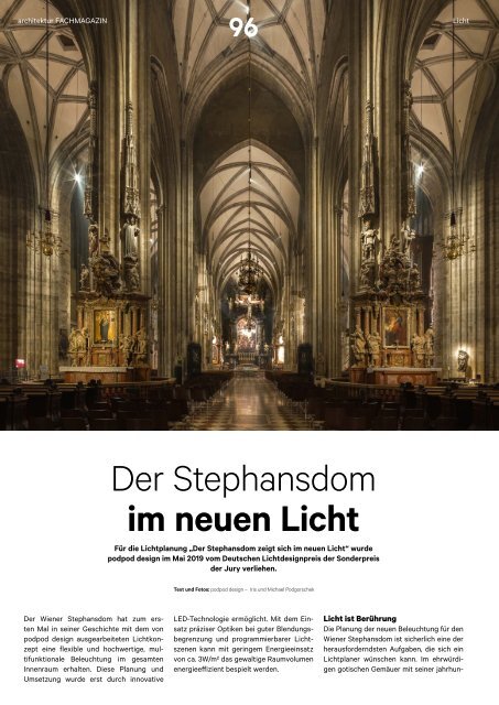 architektur Fachmagazin Ausgabe 5 2019