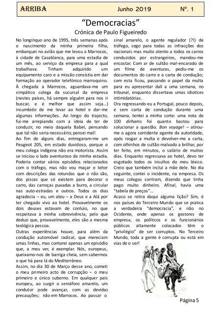 Jornal «Arriba» n.º 1