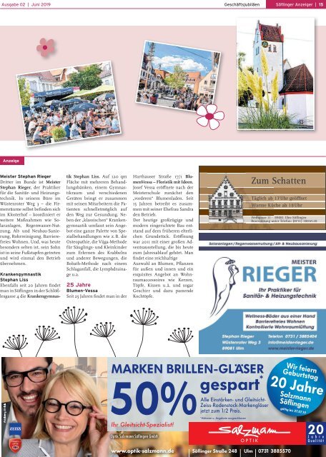 Söflinger Anzeiger Sommer 2019