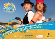 Gassensensationen Programmheft 2019