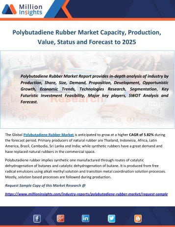 Polybutadiene Rubber Market Capacity, Production, Value, Status and Forecast to 2025