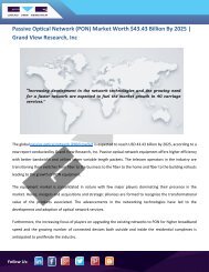 Passive Optical Network (PON) Market Is Expected to Grow Swiftly By 2025