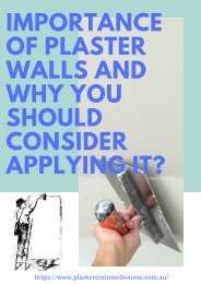 Importance of plaster walls and why you should consider applying it?