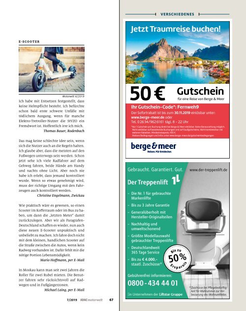 ADAC Motorwelt Juli/August 2019