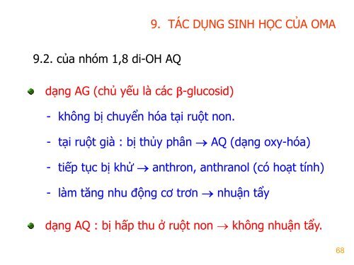 ANTHRANOID VÀ DƯỢC LIỆU CHỨA ANTHRANOID - ThS.DS. Huỳnh Anh Duy