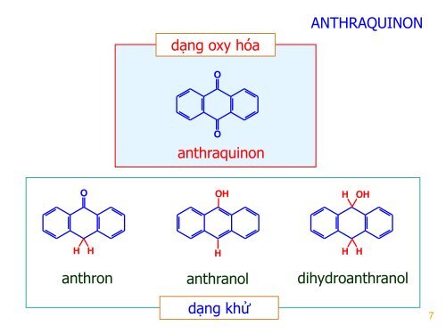 ANTHRANOID VÀ DƯỢC LIỆU CHỨA ANTHRANOID - ThS.DS. Huỳnh Anh Duy