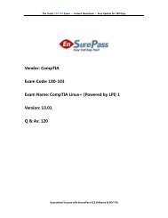 LX0-103 EnsurePass-Exam-Dumps-PDF-VCE-Practice-Test-Questions