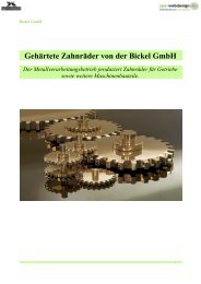 Gehaertete Zahnraeder von der Bickel GmbH