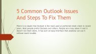 5 Common Outlook Issues and Steps to Fix Them