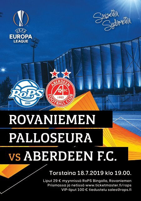Käsiohjelma RoPS - IFK Mariehamn 6.7.2019